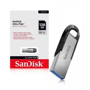 SanDisk Ultra Flair 32GB_64GB_128GB_256GB USB 3.0 Pen Drive (Silver)